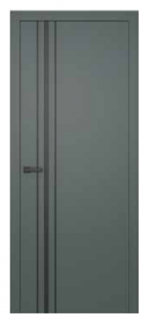 Drzwi CITY 2 ciemna oliwka mat, intarsja mat moro