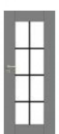 Drzwi SEDO W01S8 CZARNE SZPROSY