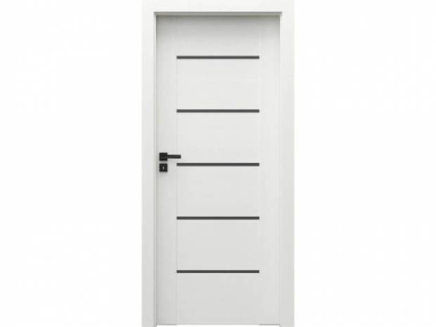 DRZWI VERTE HOME G.4 z czarną szybą