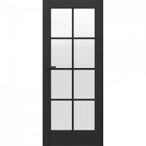 Drzwi VERTE HOME CZARNE MODEL B.5 szyba malowana przeźroczysta