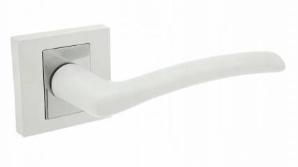 Klamka PORTO biały chrom ALUBRASS - Wrocław