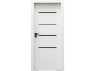 Drzwi verte premium E.5 z czarną szybą Porta - Wrocław